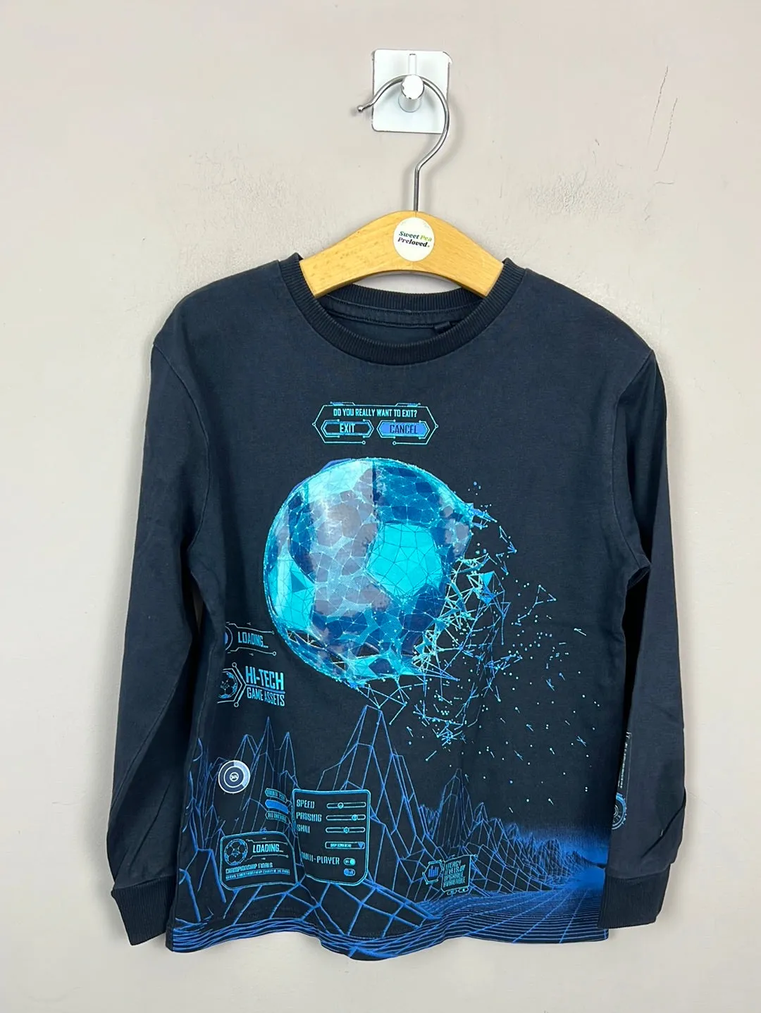 Next Navy Gaming Football T-shirt 4-5y