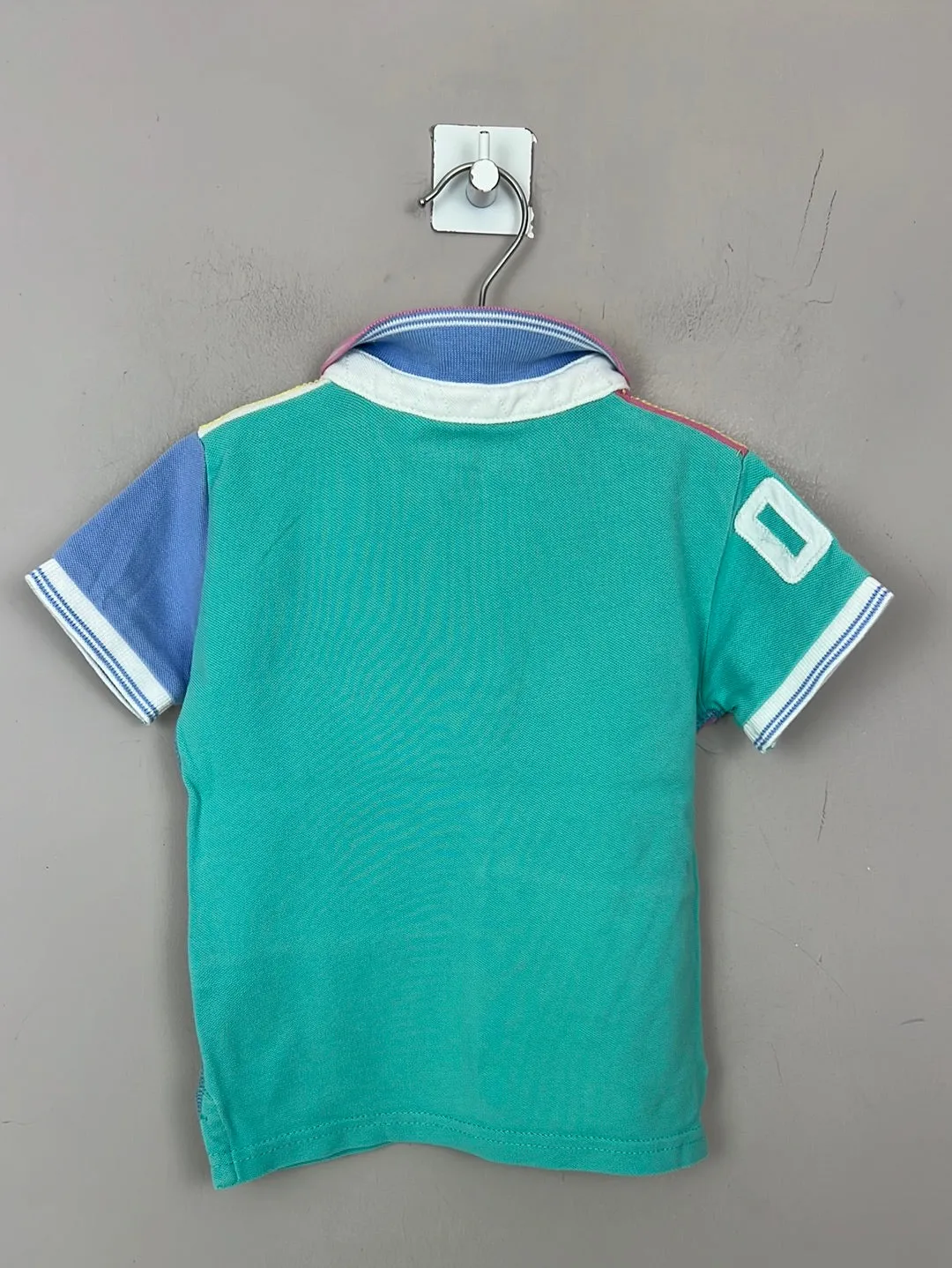 Next pastel colour block polo 9-12m