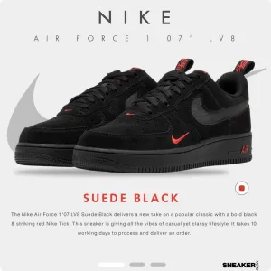 NIKE AIR FORCE 1  REFLECTIVE BLACK ORANGE