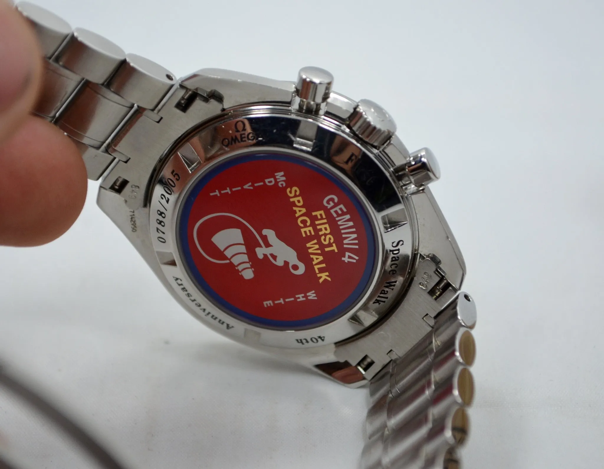 Omega Speedmaster Gemini IV 4 Chronograph 35658000 Blue Limited Wristwatch