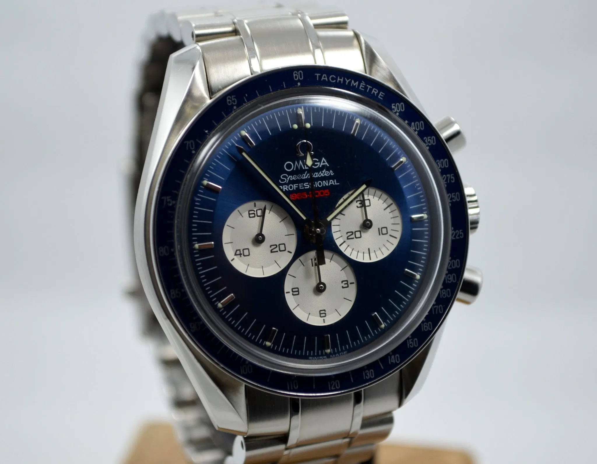 Omega Speedmaster Gemini IV 4 Chronograph 35658000 Blue Limited Wristwatch