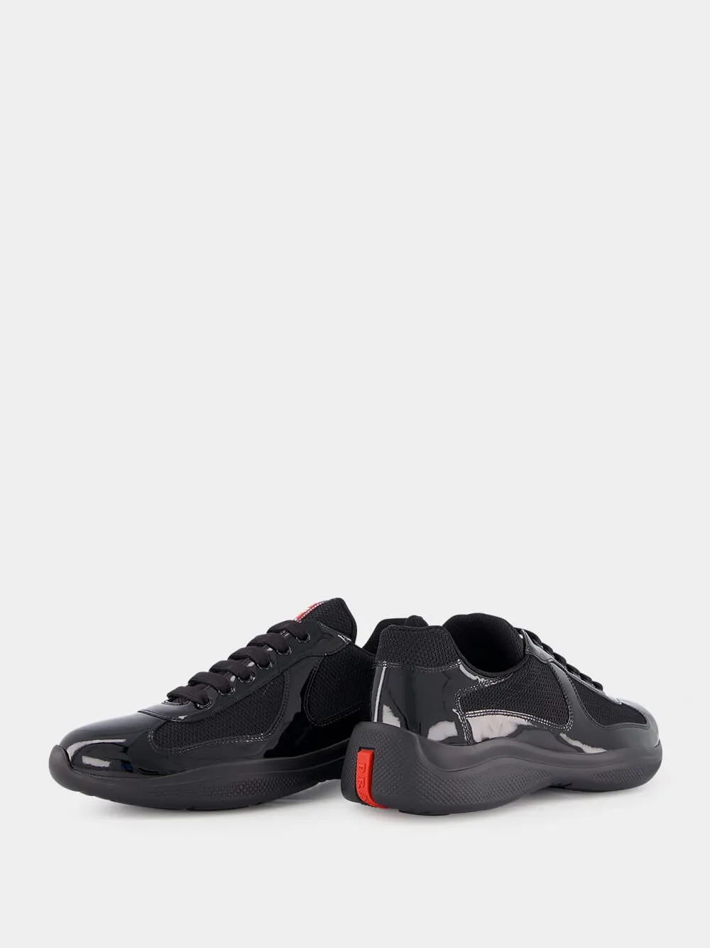 Patent Leather and Technical Fabric Sneakers