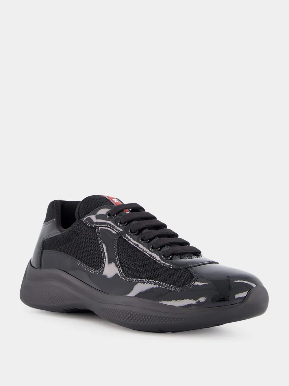 Patent Leather and Technical Fabric Sneakers