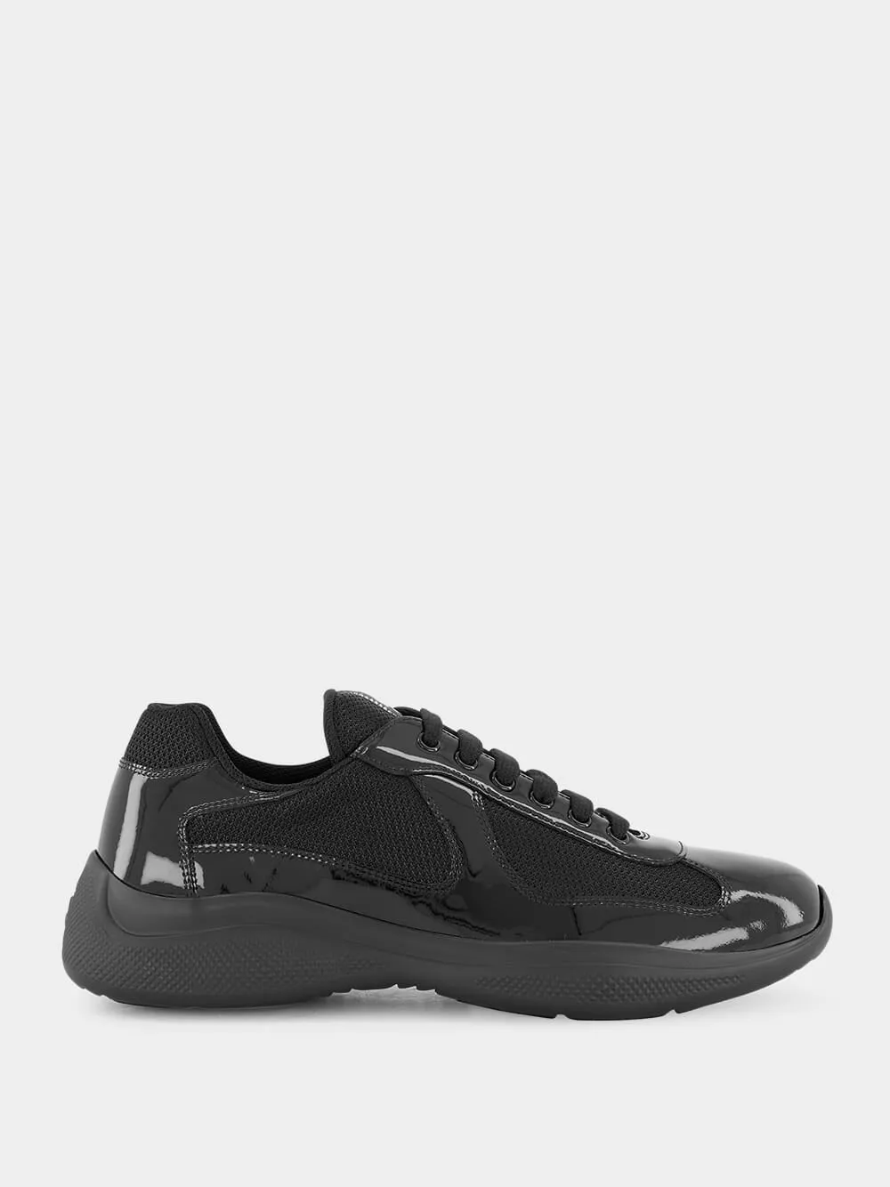 Patent Leather and Technical Fabric Sneakers