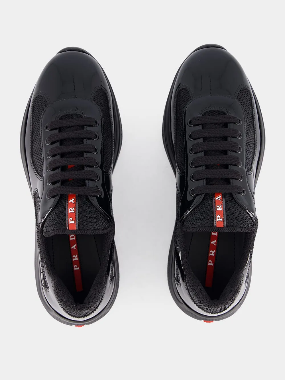 Patent Leather and Technical Fabric Sneakers