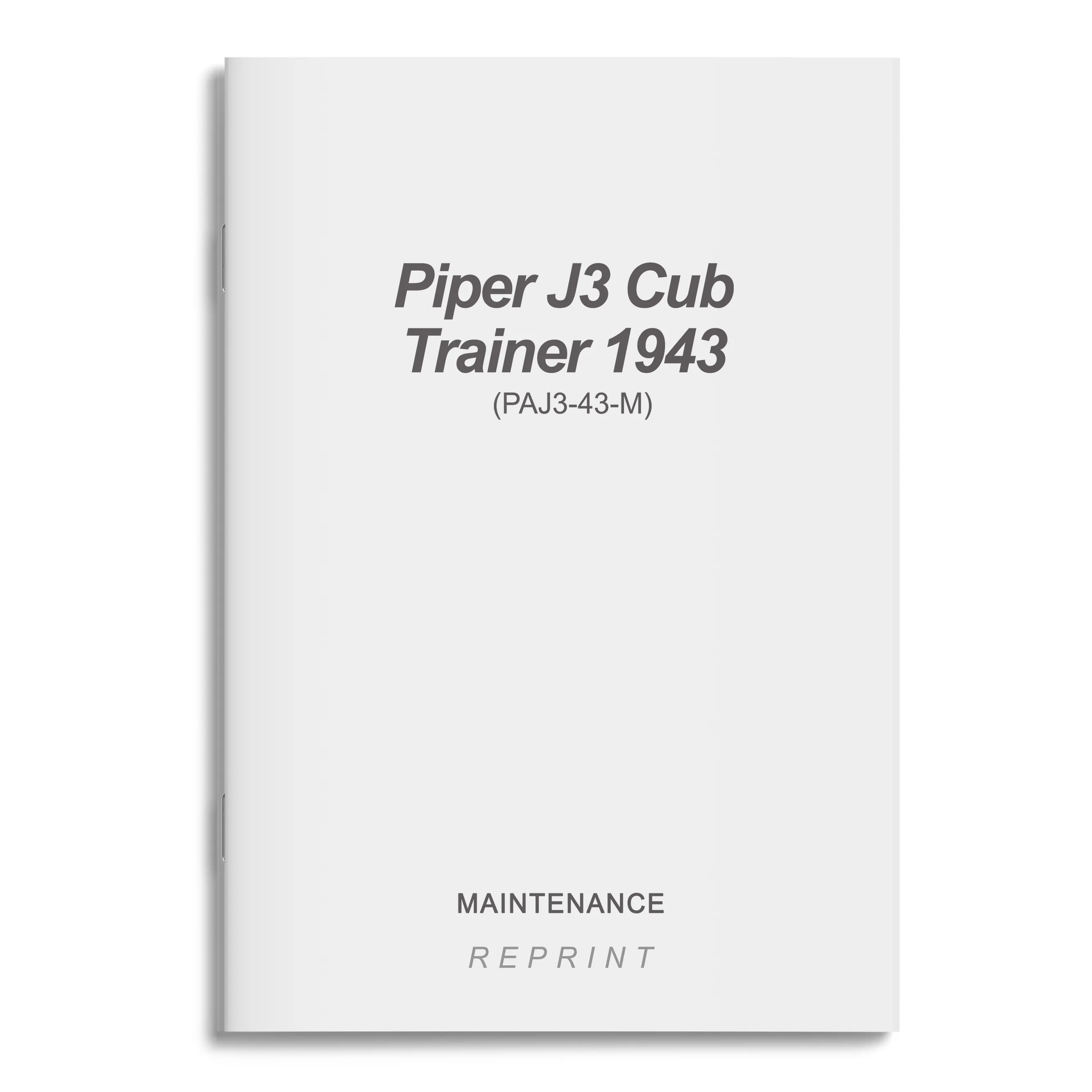 Piper J3 Cub Trainer 1943 Maintenance (PAJ3-43-M)