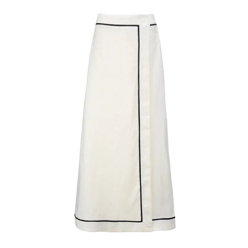 Porcelain Vola Maxi Skirt
