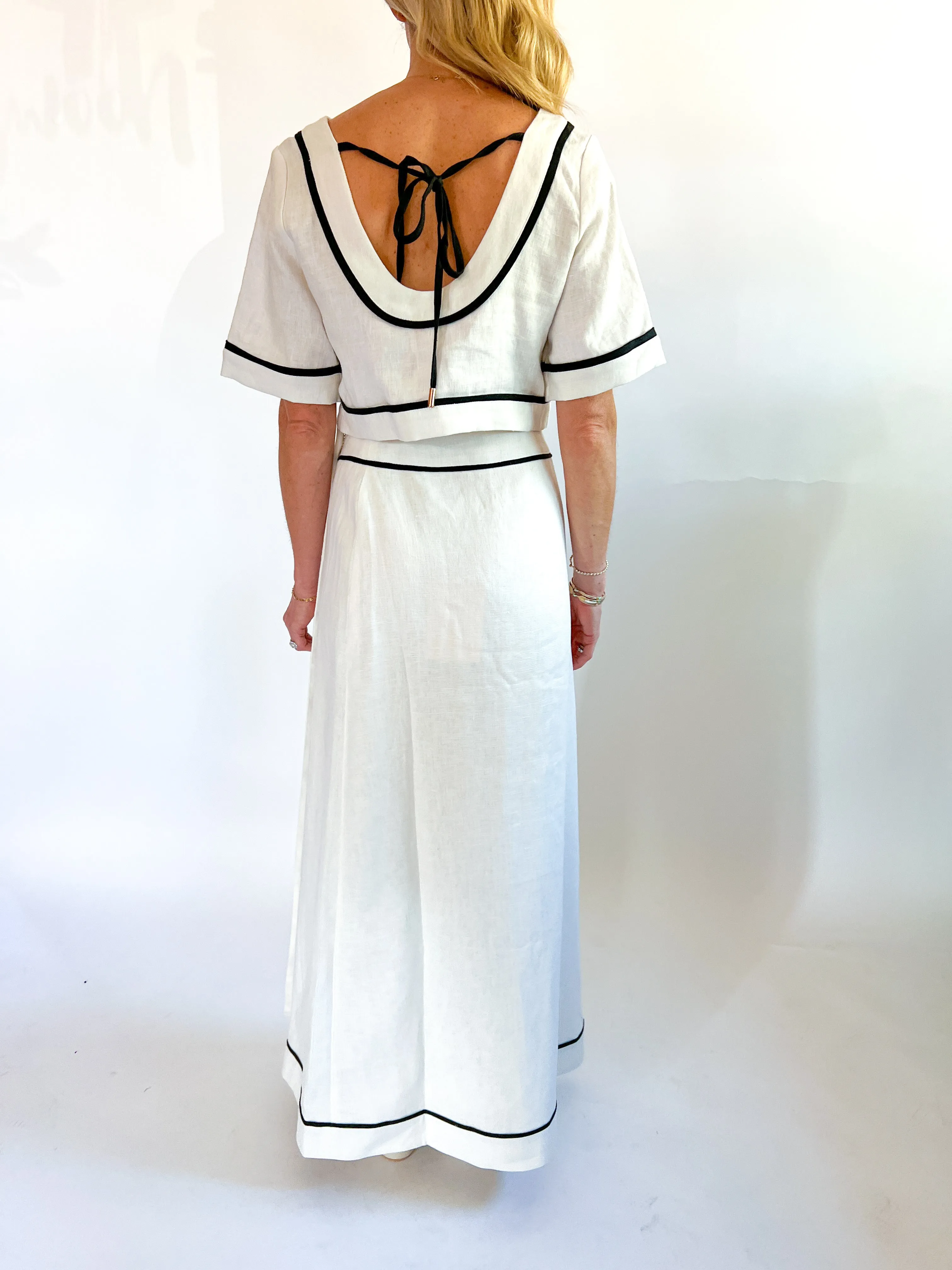 Porcelain Vola Maxi Skirt