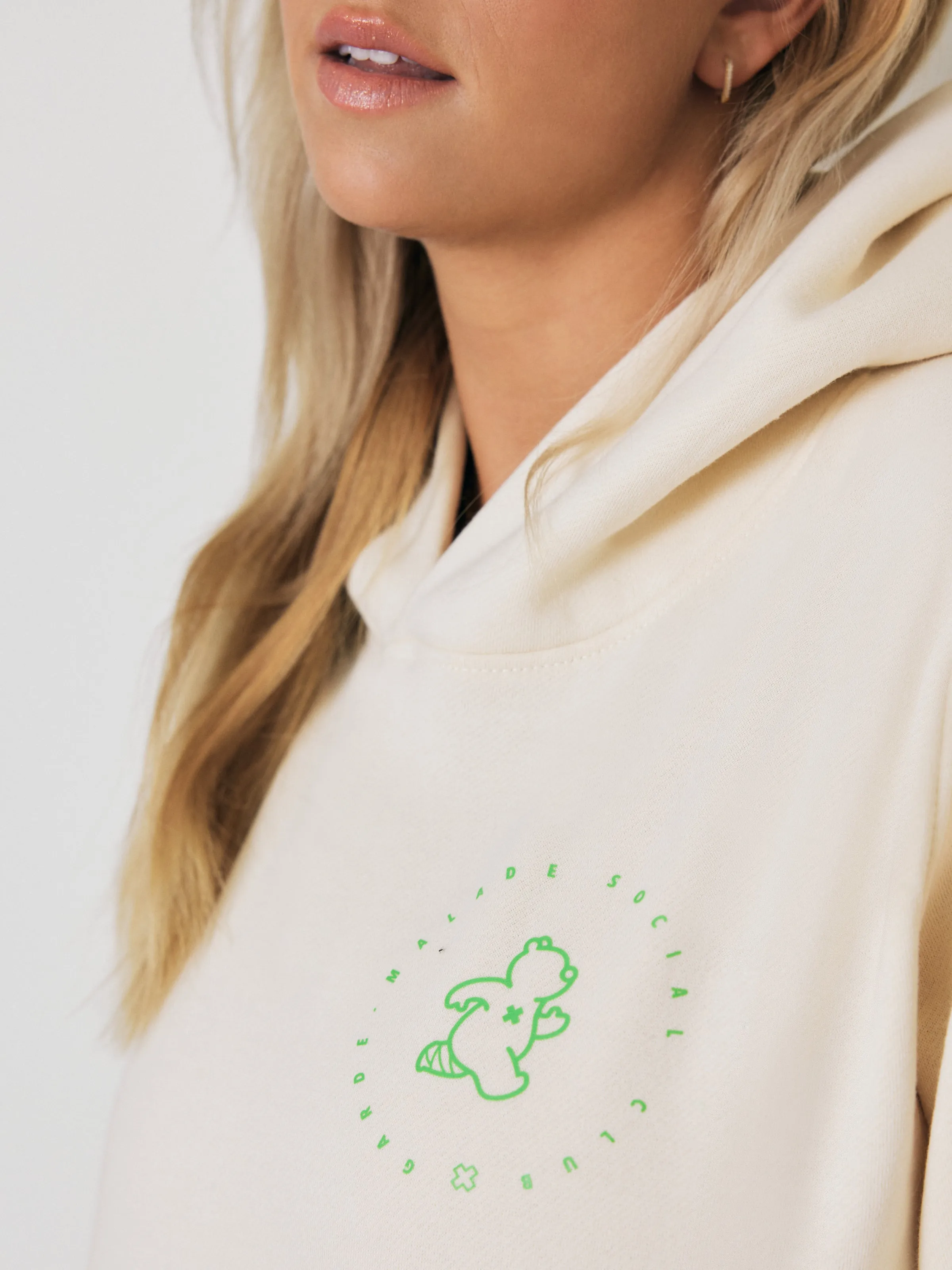 Premium Heavyweight Hoodie – Running Ted - Crème