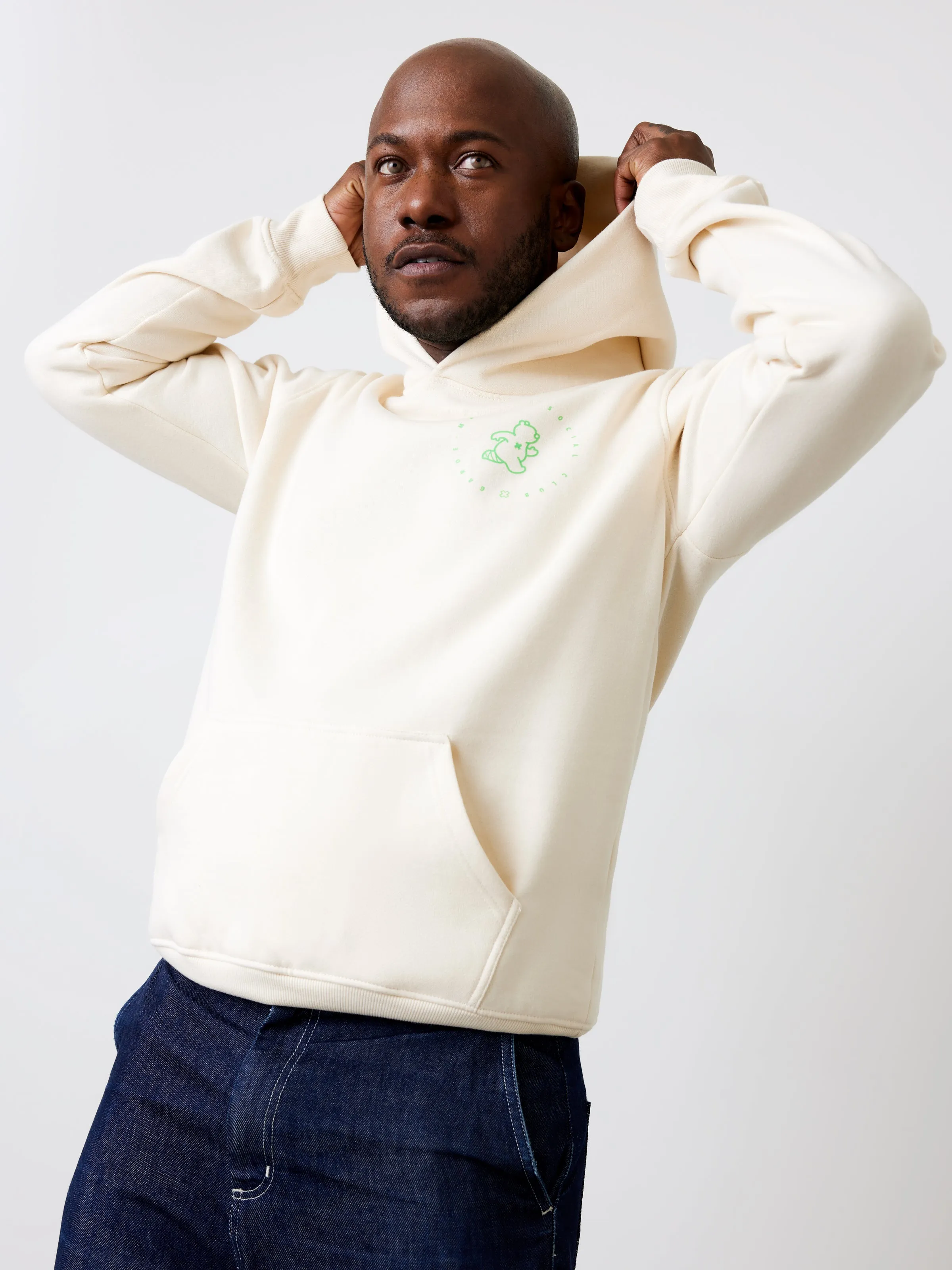 Premium Heavyweight Hoodie – Running Ted - Crème
