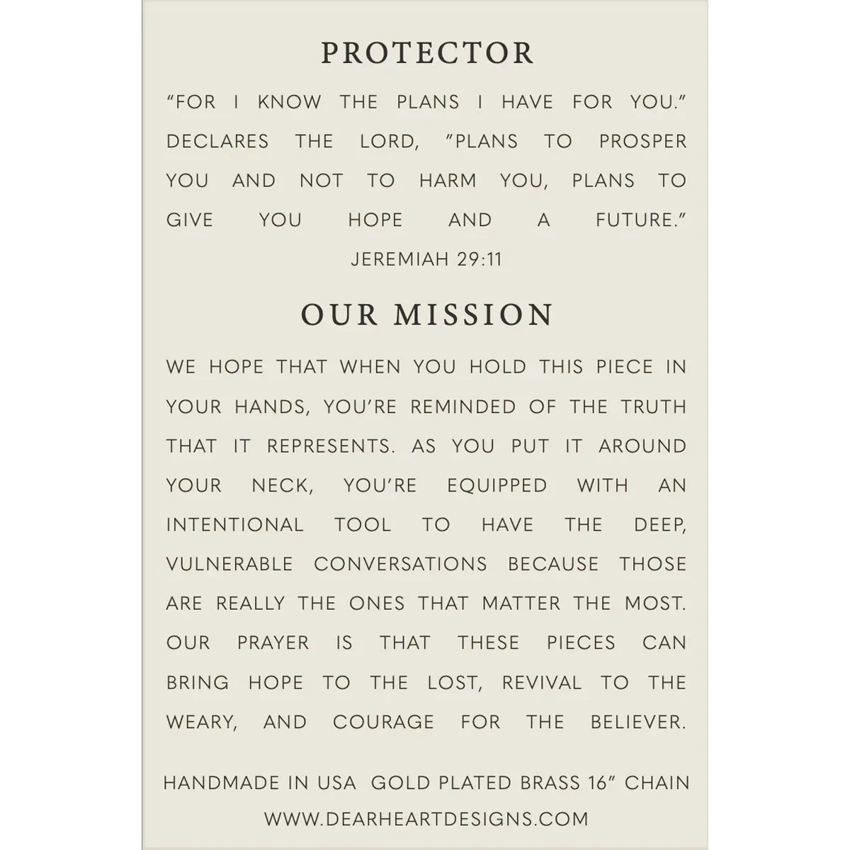 Protector | Christian Necklace | Minimal Jewelry