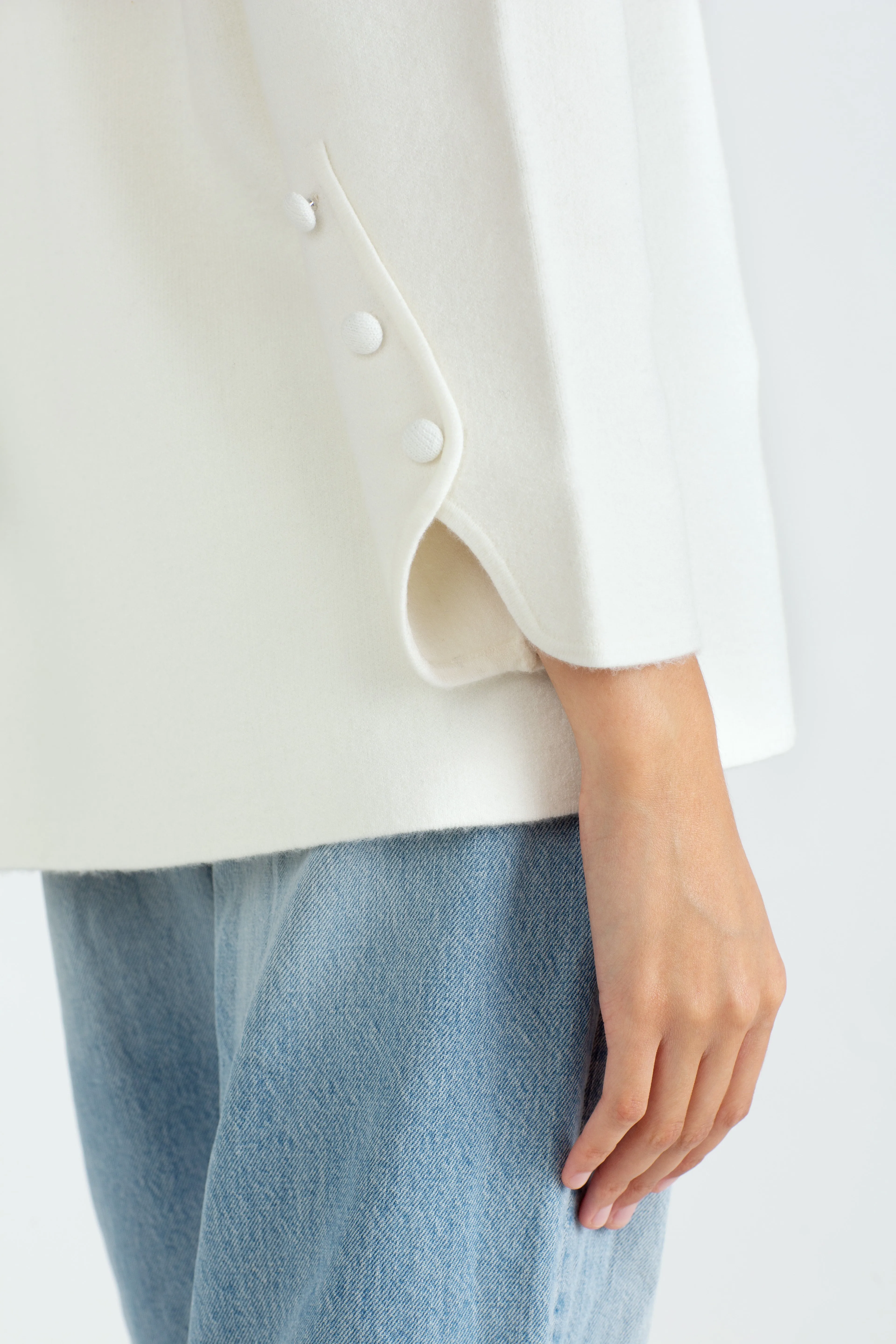 "The Clara" - Wave Cardigan Long (Cream)