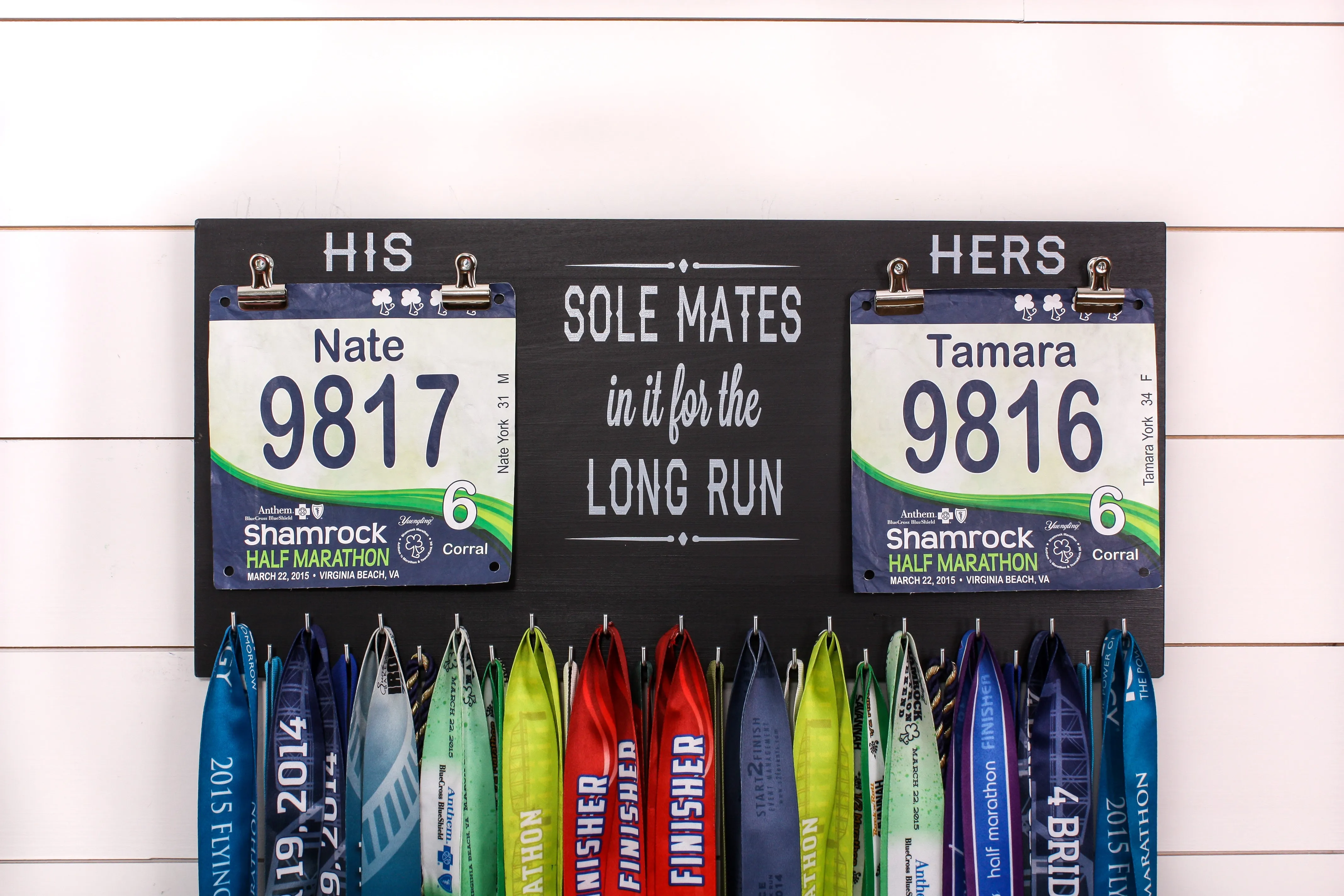 Race Bib and Medal Holder - Soul Mates - Extra Large Size