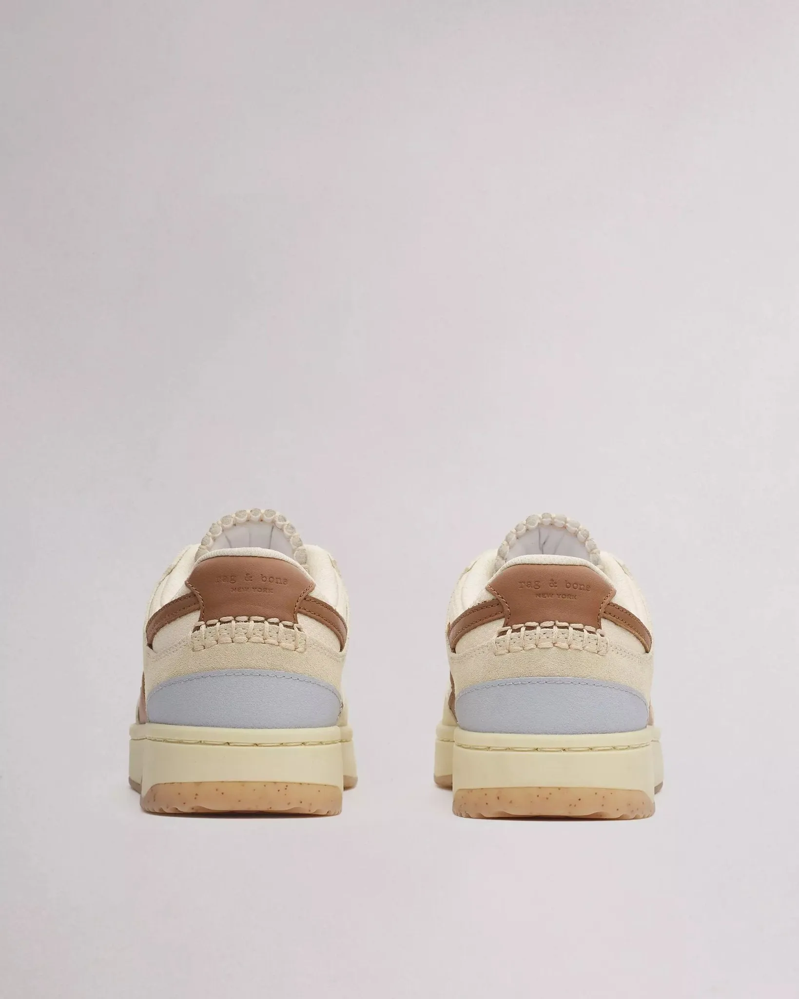 Retro Tennis Sneaker in White Cinnamon