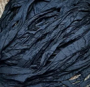 Sari Silk Ribbon Charcoal Black