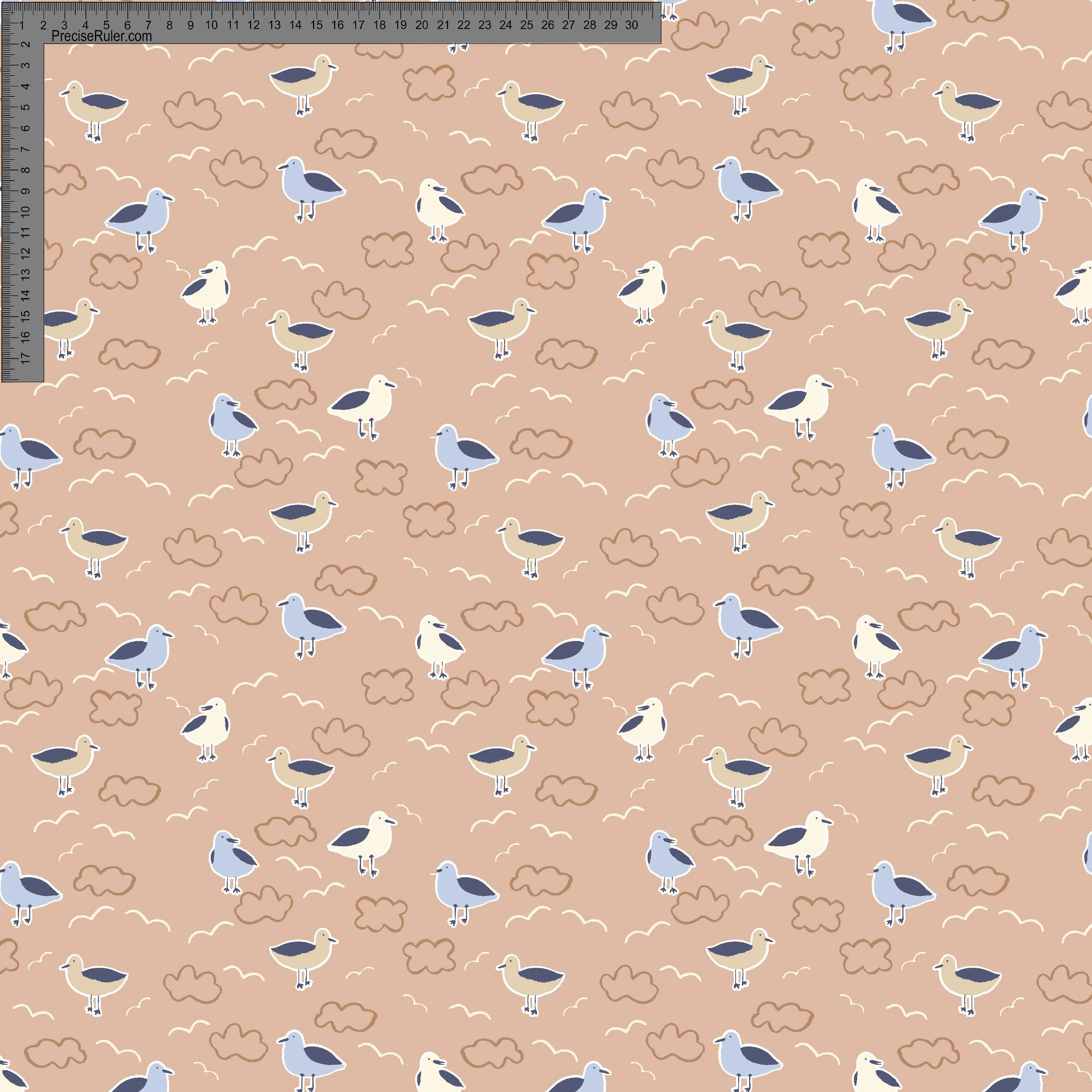 Seagulls on Natural- Ashleigh Fish - Custom Pre Order