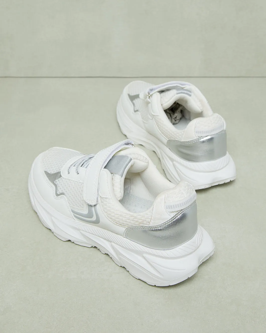 Senior Girls White Material Block Trainer