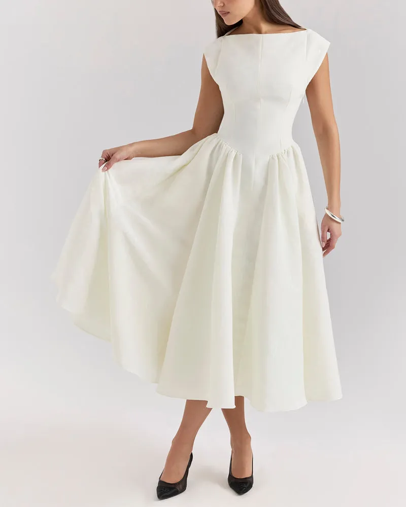 SHERYL - CLASSY SOLID COLOR FASHION DRESS