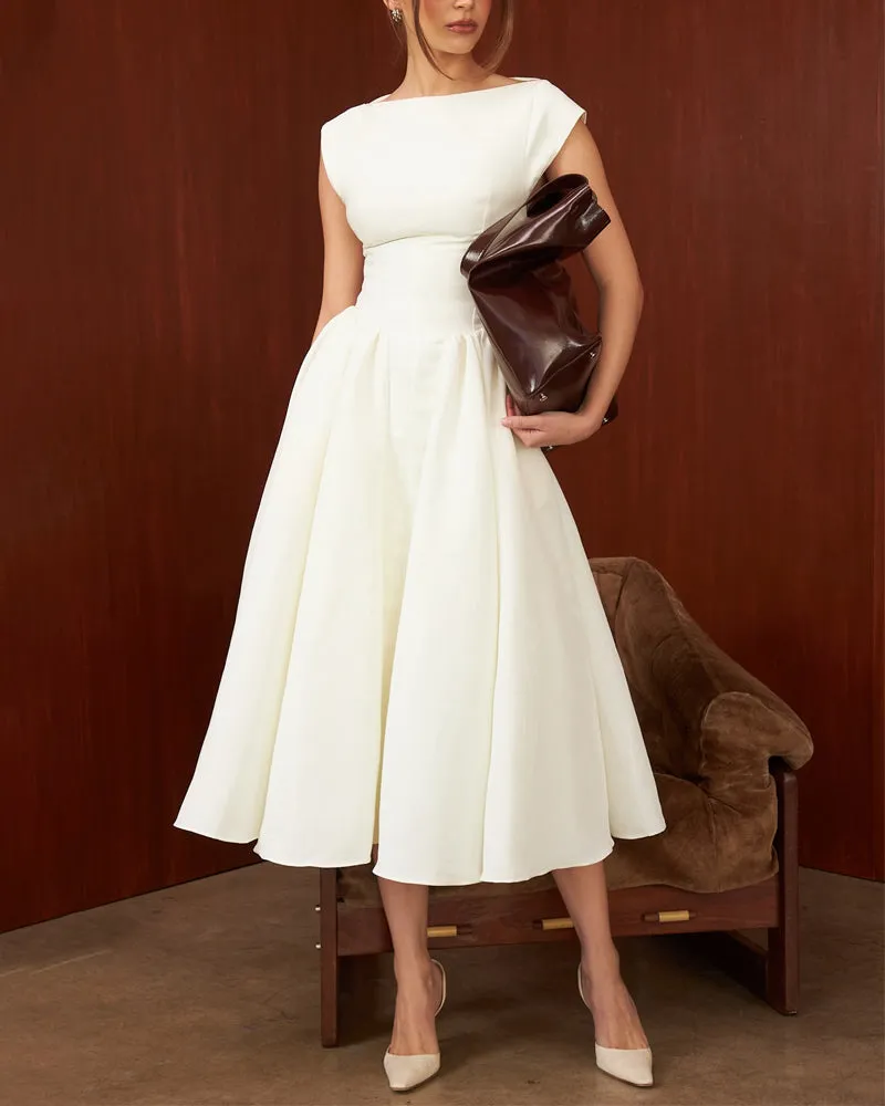 SHERYL - CLASSY SOLID COLOR FASHION DRESS