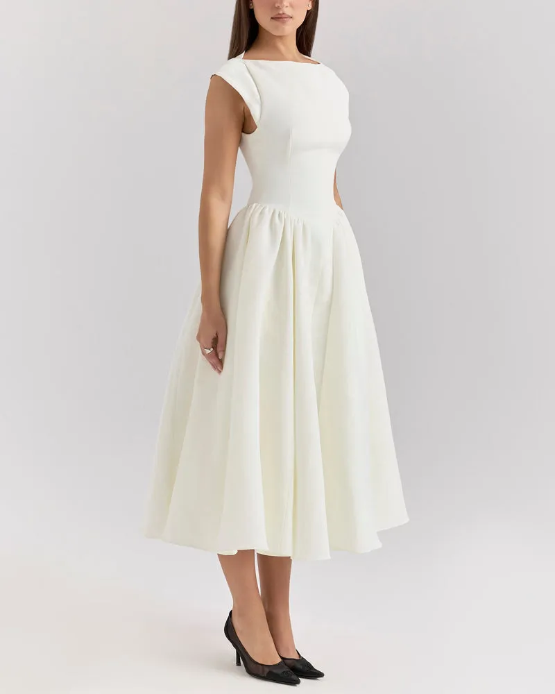 SHERYL - CLASSY SOLID COLOR FASHION DRESS