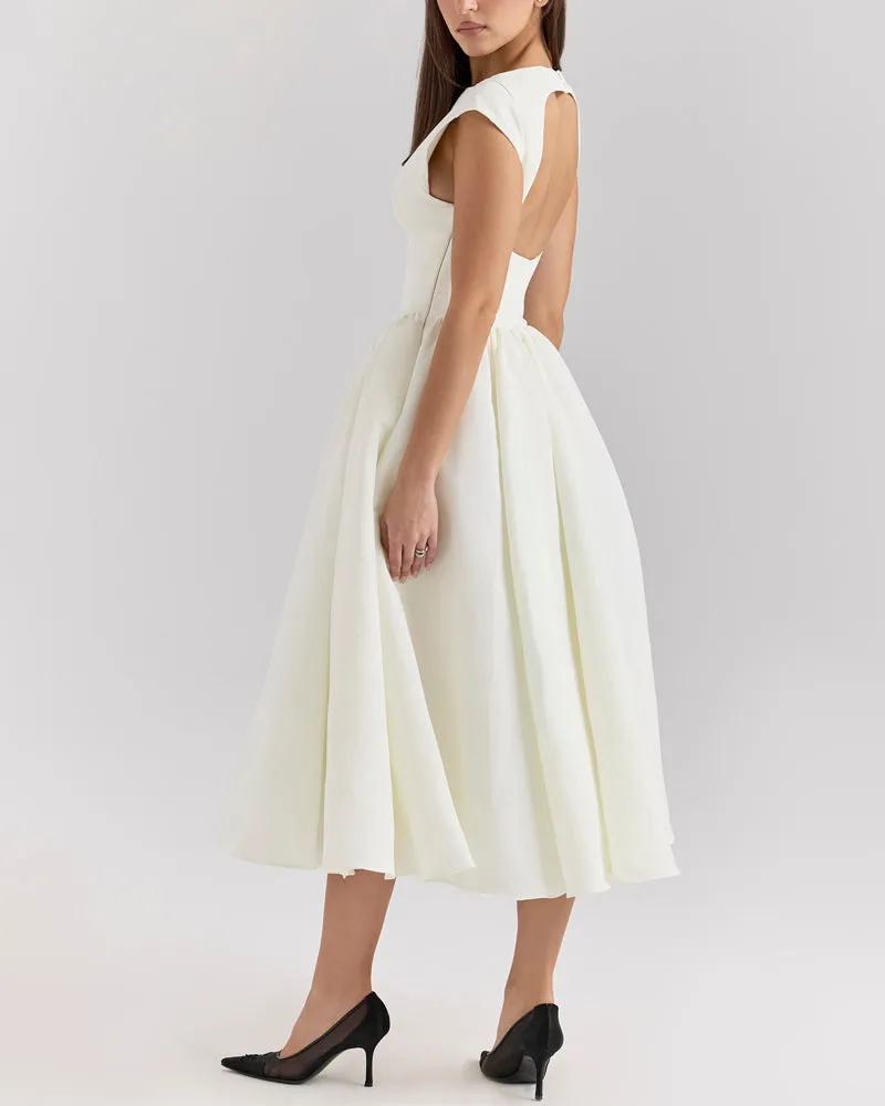 SHERYL - CLASSY SOLID COLOR FASHION DRESS