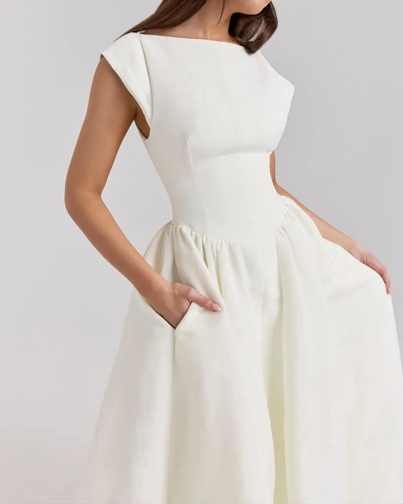 SHERYL - CLASSY SOLID COLOR FASHION DRESS