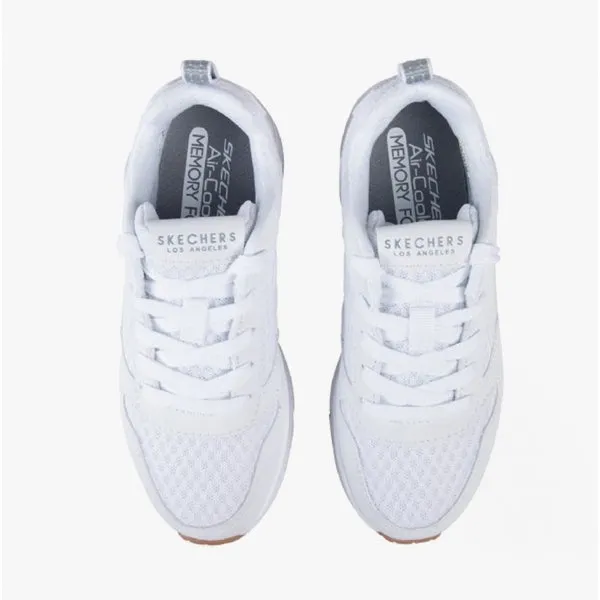 Skechers 403667L/WHT UNO-POWEX Boys Lace-Up Trainers White
