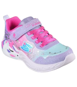 Skechers Girls Ombre Print Star Trainer S-Lights: Unicorn Dreams - Wishful Magic 302299L