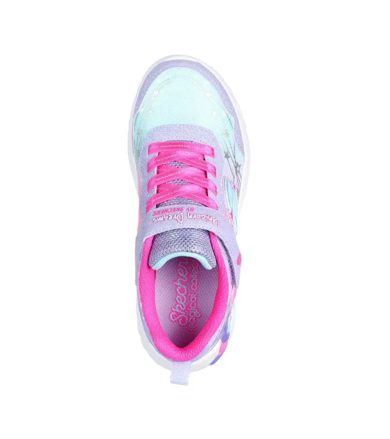 Skechers Girls Ombre Print Star Trainer S-Lights: Unicorn Dreams - Wishful Magic 302299L