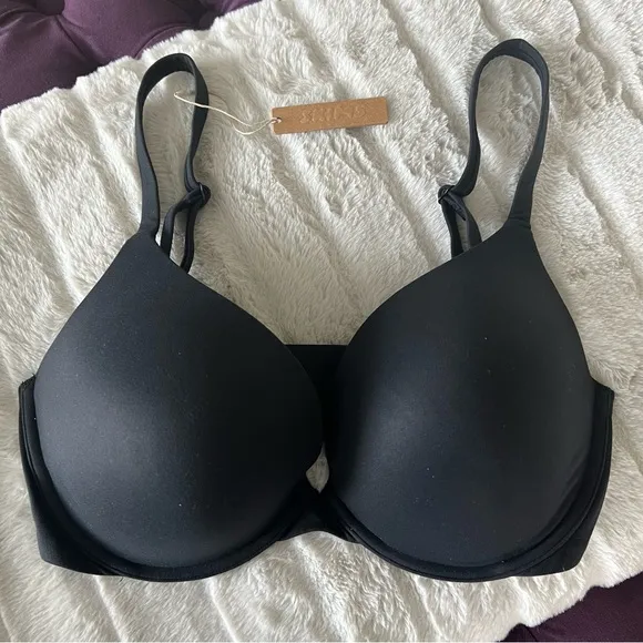 SKIMS Fits Everybody Push-Up Bra in Black/Onyx, Size 34DDD New w/Tag