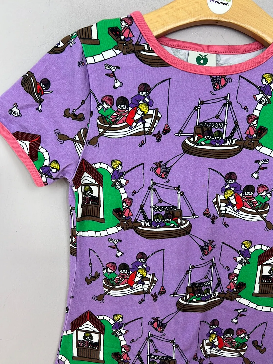 Smafolk lilac fishing village skater dress 5-6y