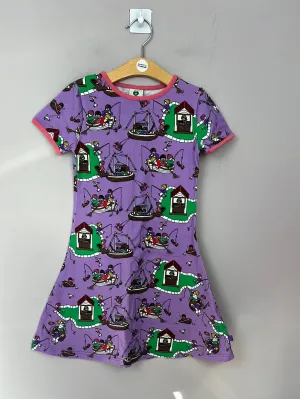 Smafolk lilac fishing village skater dress 5-6y