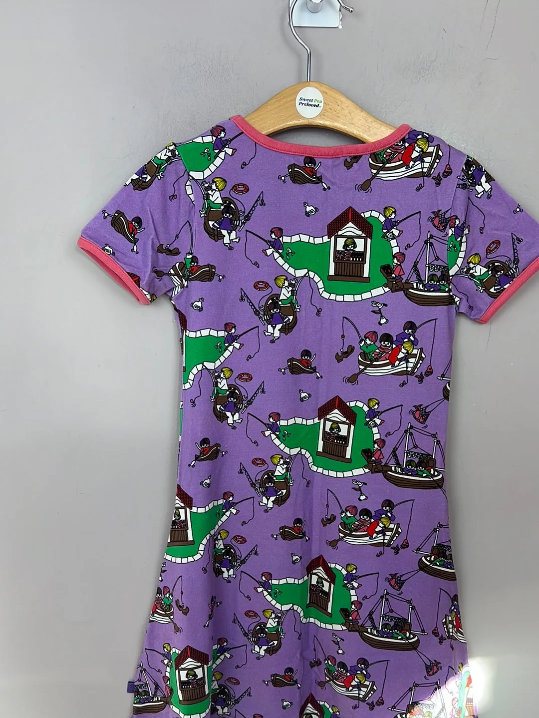 Smafolk lilac fishing village skater dress 5-6y