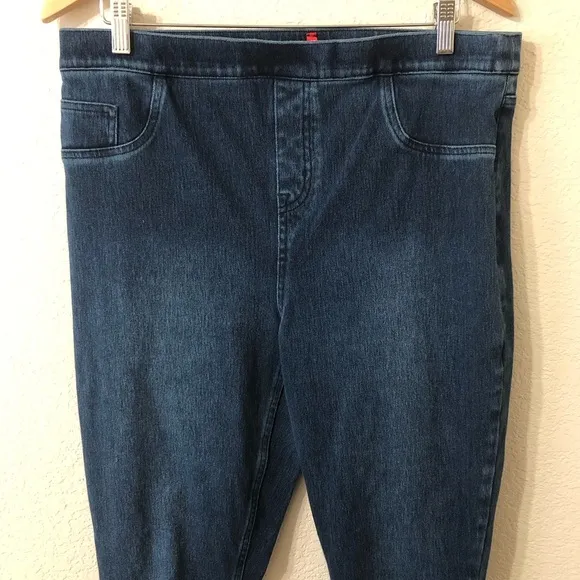 Spanx Womens Blue Jeanish Ankle Leggings Jeggings - Size 1X