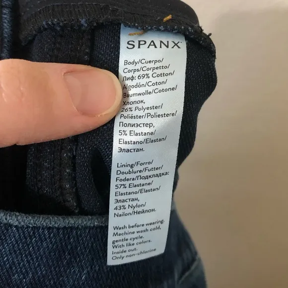Spanx Womens Blue Jeanish Ankle Leggings Jeggings - Size 1X