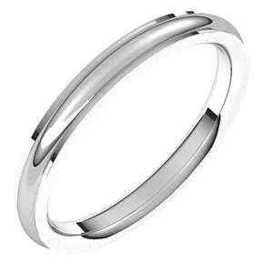 Sterling Silver 2.5 mm Comfort Fit Edge Band Size 8