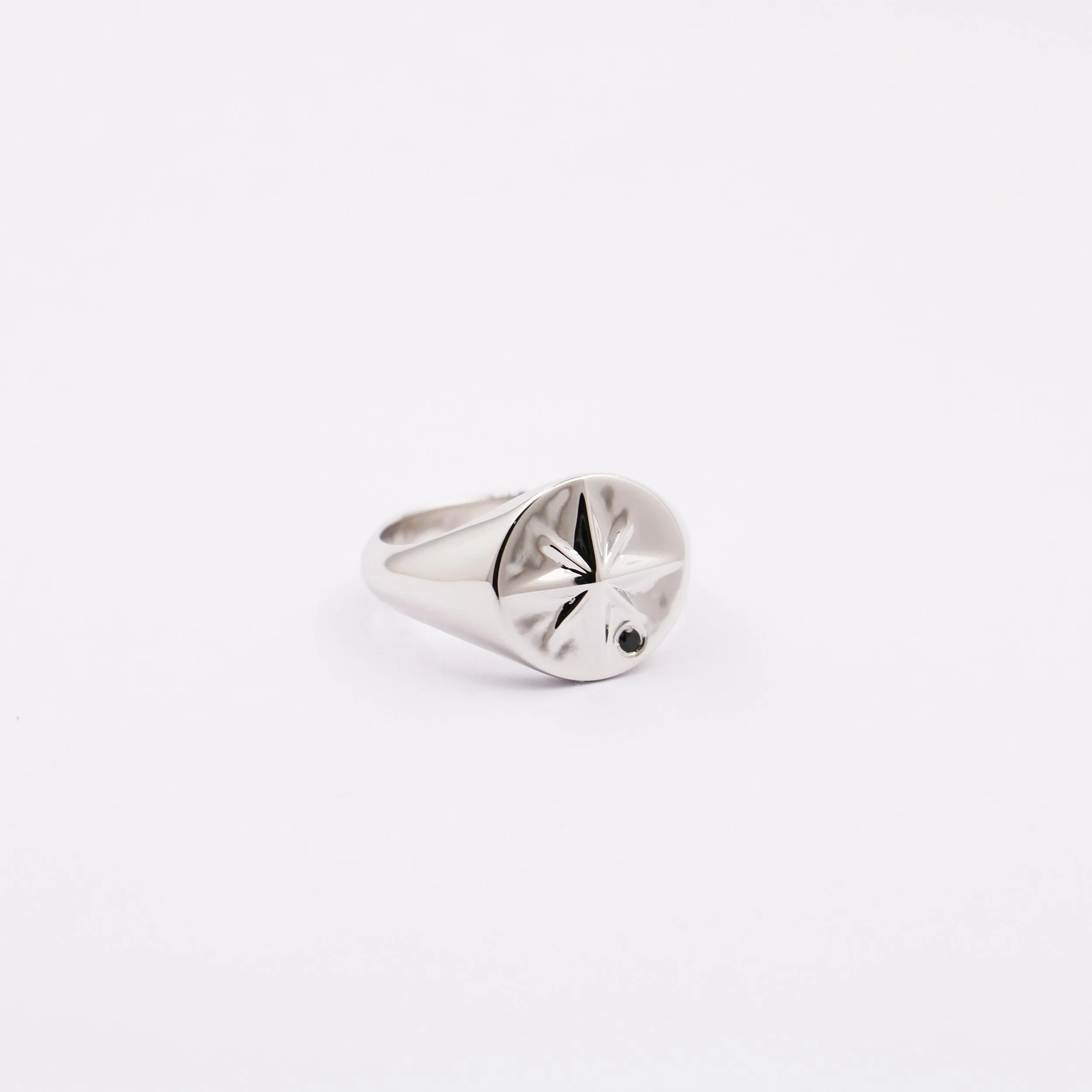 Sterling Silver Minimal Navigator Ring