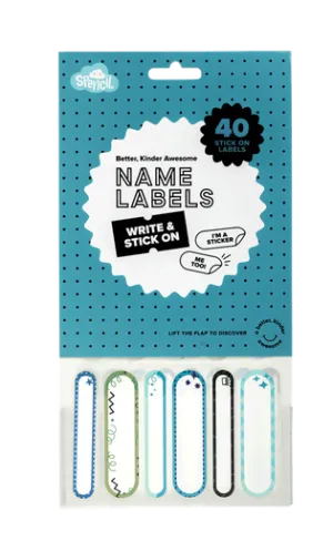 Stick On Labels - Cool Blues