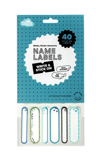 Stick On Labels - Cool Blues