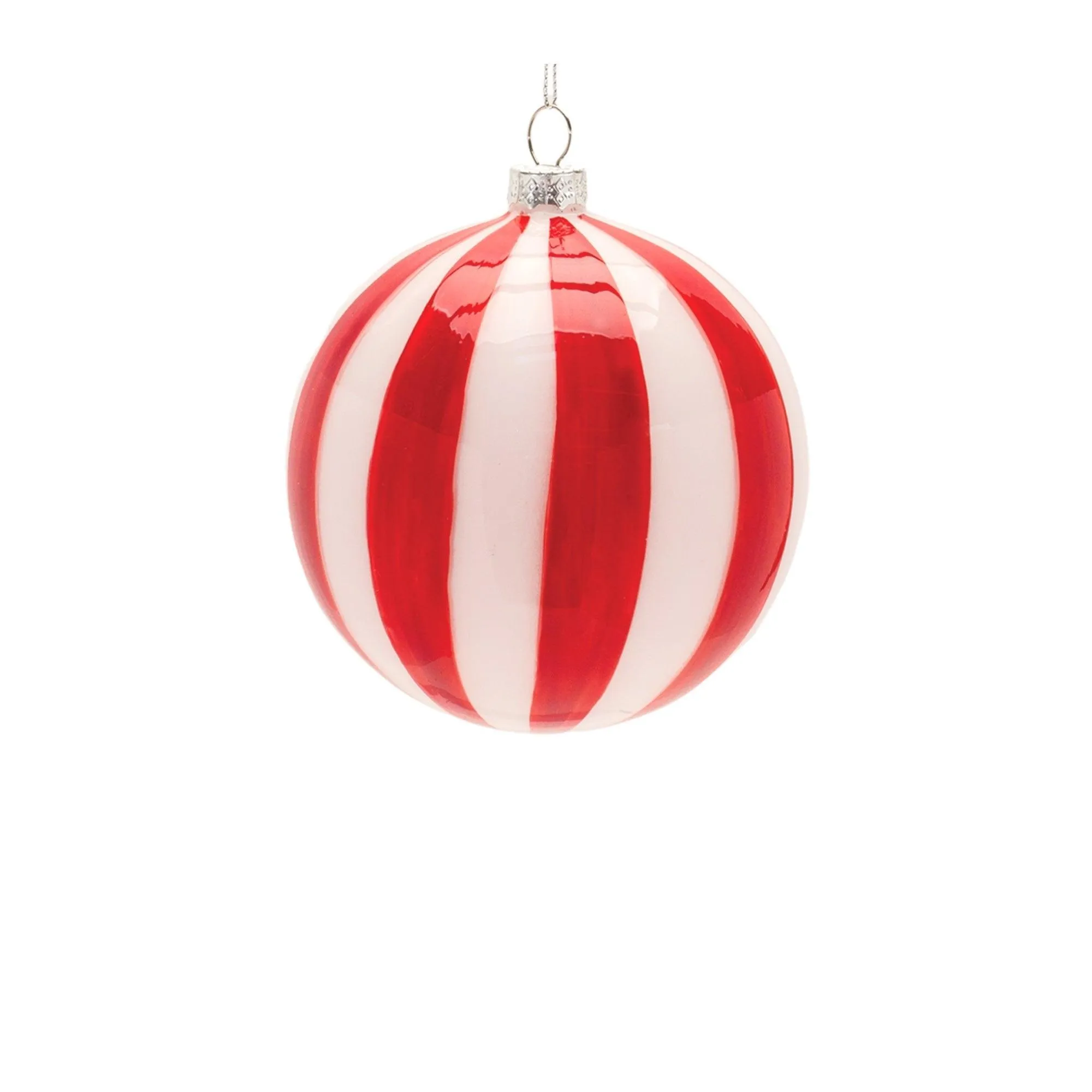 Striped Glass Ornament (Set of 6)