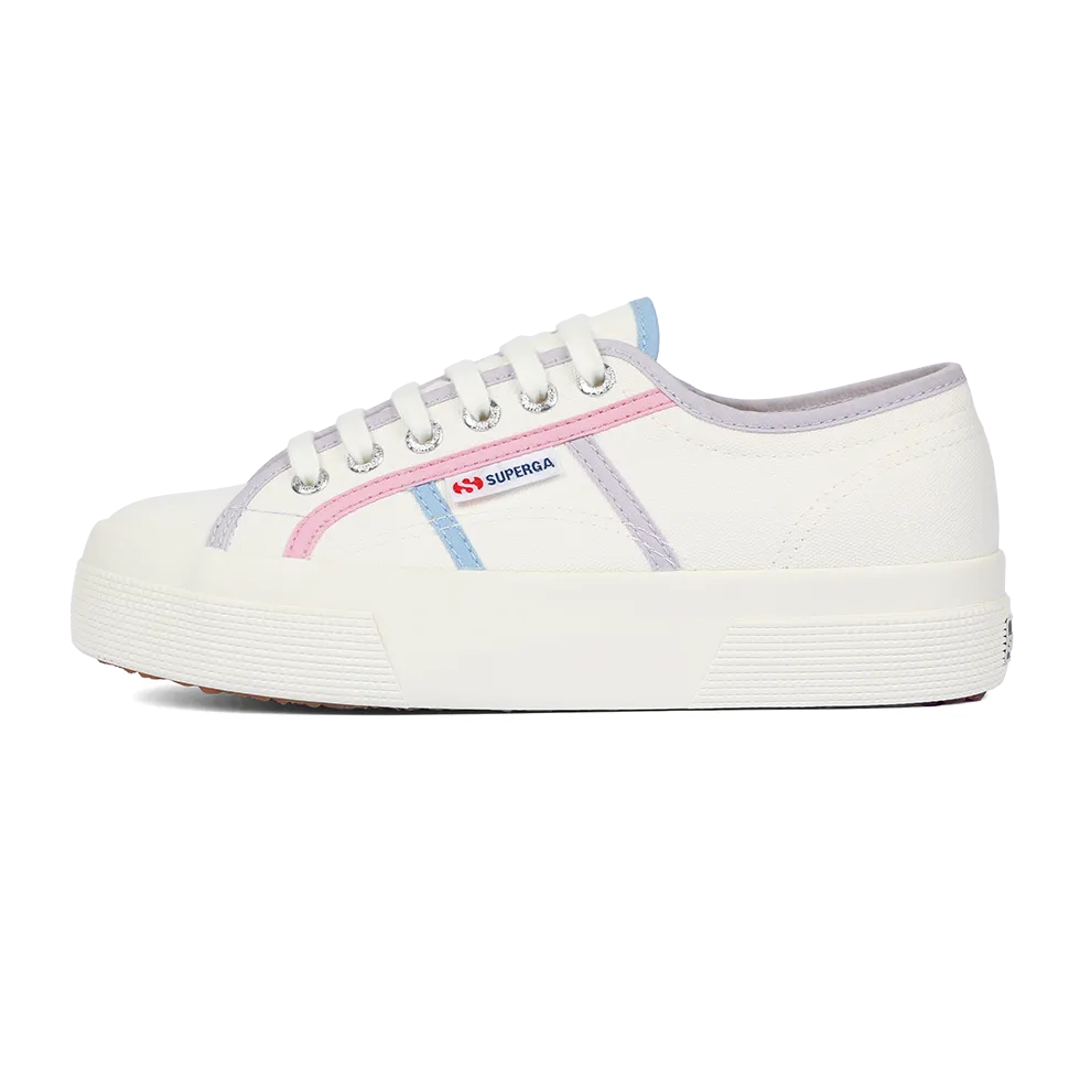Superga 2740 Colourblocking White Avorio Pink Blue Light