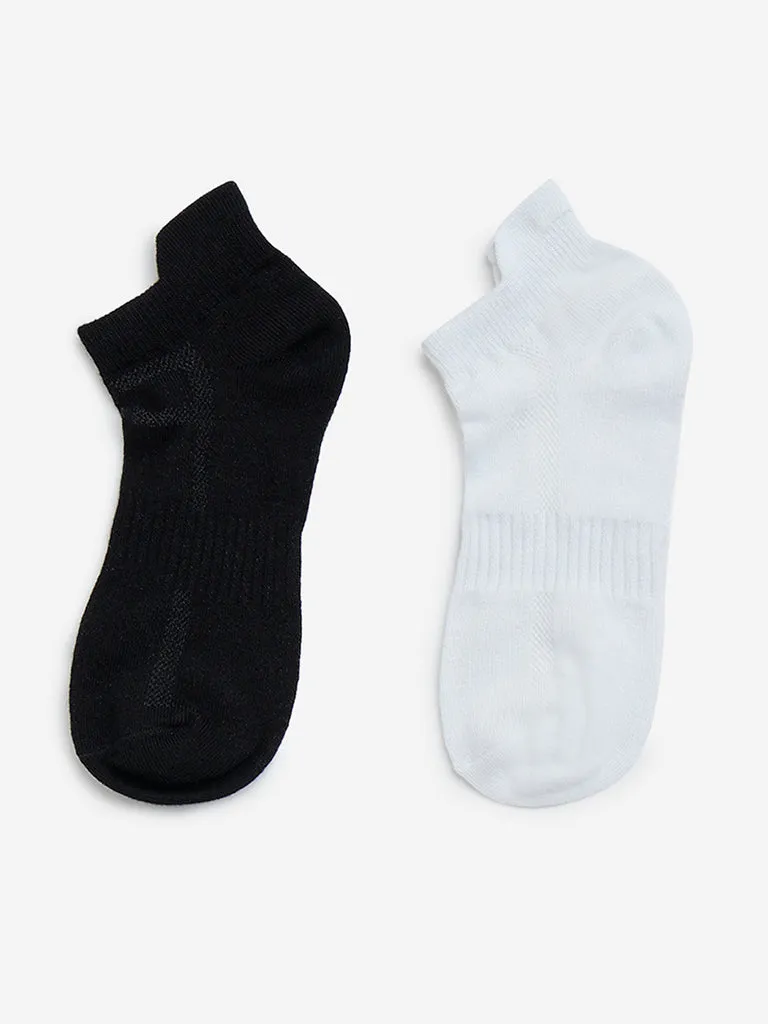 Superstar Black Cotton-Blend Trainer Socks - Pack of 2