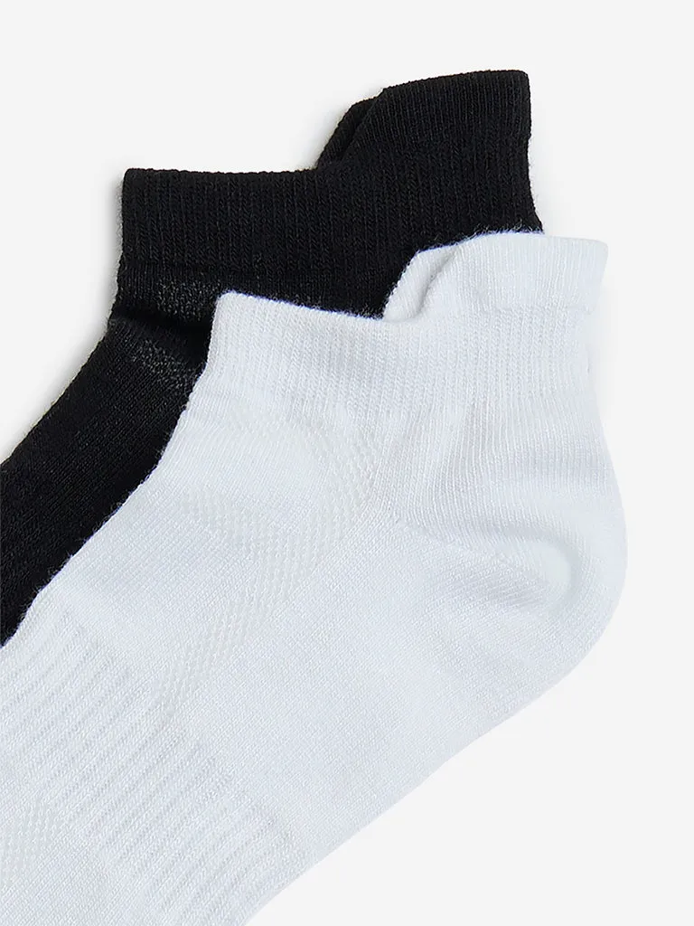 Superstar Black Cotton-Blend Trainer Socks - Pack of 2