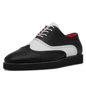 Tayon The Priority Leather Lace Up Wingtip Sneaker Black/White