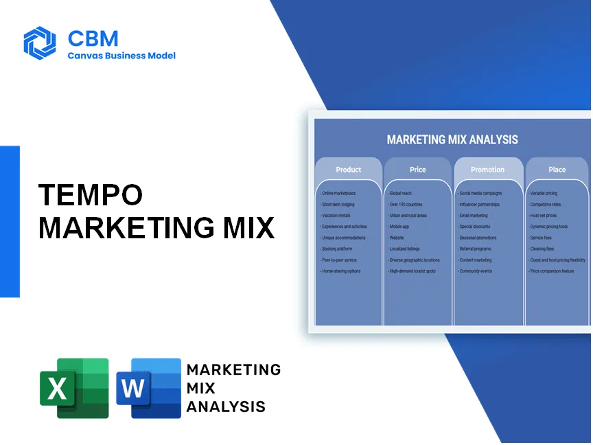TEMPO MARKETING MIX