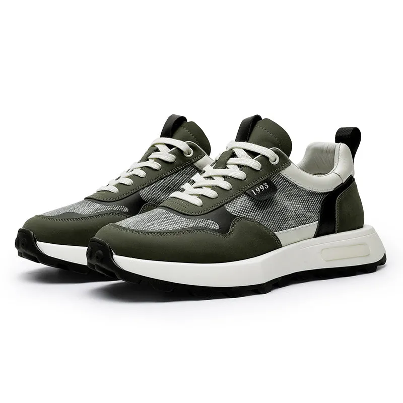 TNV Casual leather Shoes Thick Bottom Sneakers Laces Up for School Summer Breathable High Quality DS2337