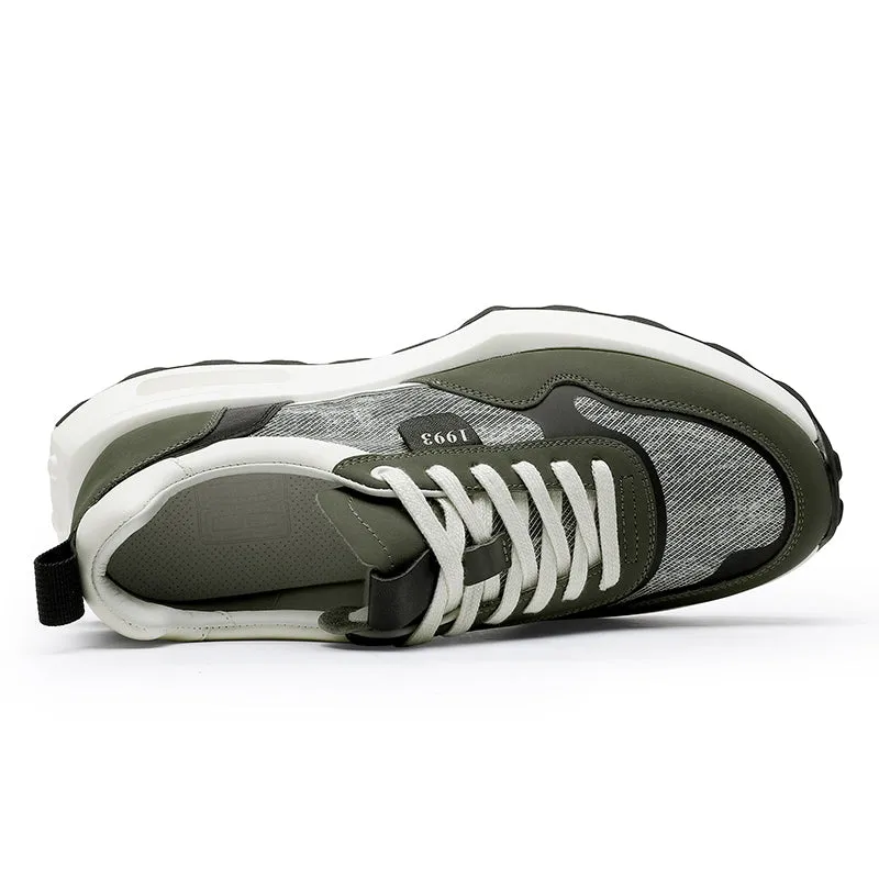 TNV Casual leather Shoes Thick Bottom Sneakers Laces Up for School Summer Breathable High Quality DS2337