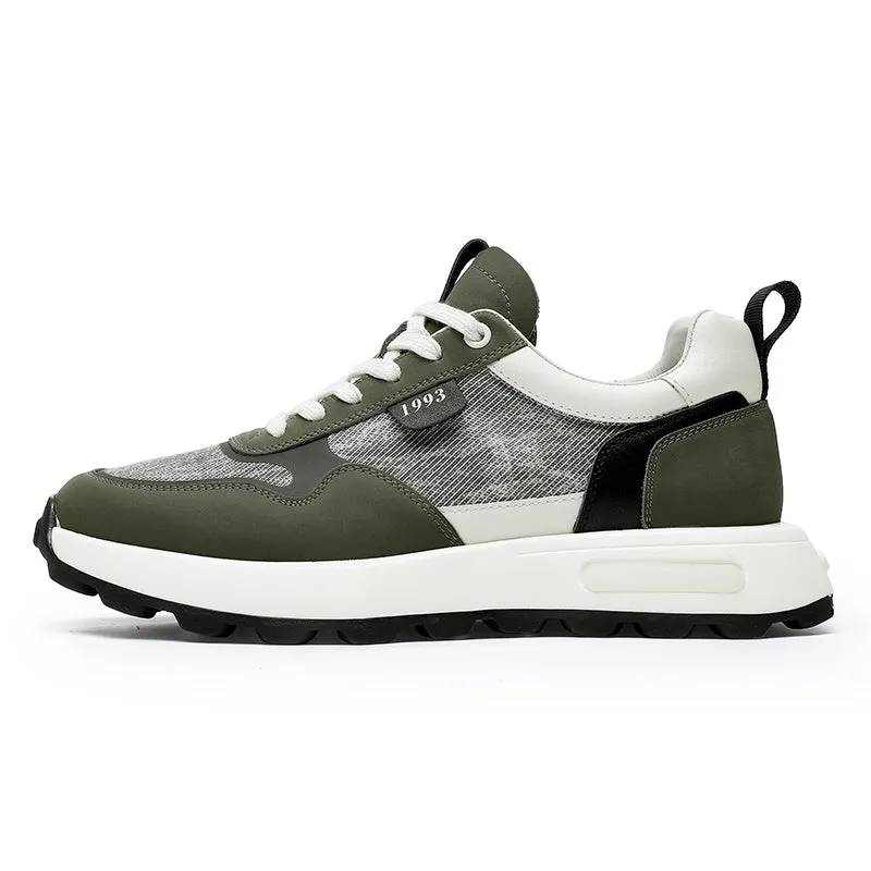 TNV Casual leather Shoes Thick Bottom Sneakers Laces Up for School Summer Breathable High Quality DS2337