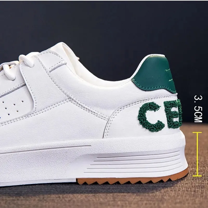 Unisex Leather Platform Sneakers