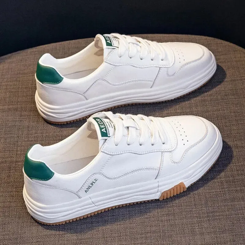 Unisex Leather Platform Sneakers